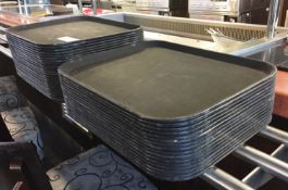 38 x Plastic Self Service Food Trays - Good Condition - 49 x 35 cm - CL200 - Ref 121 - Location: