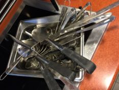 1 x Job Lot of Professional KITCHEN UTENSILS With Stainless Steel Container - Various Utensils