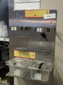 1 x Commercial Stainless Steel Wall Mounted Dispenser Unit (Shelf Only with 2 Tubs as Pictured) -