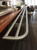 1 x Fixed Food Tray Rail in Chrome - Curved Ends Suitable For All Modern Interiors - Buyer to Remove