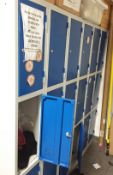 6 x Atlas Three Door Staff Lockers - Provides 18 Individual Staff Lockers - Some With and Some