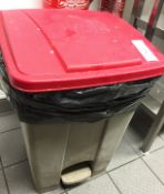 1 x Large Commercial Pedal Bin - 58 x 40 x 40 cms - CL200 - Ref 150 - Location: Somerset BA16