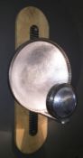 1 x Rustic Wall Light With Pewter Effect Reflective Light Mounted on Solid Wood Fixture - Perfect