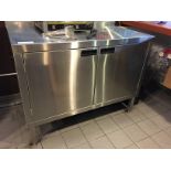 1 x Stainless Steel Two Door Storage Cabinet - INCLUDES CONTENTS - Please See Pictures - H80 x