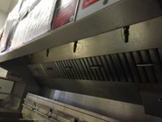 1 x Gaylord Stainless Steel Commercial Extractor Hood - Dimensions H165 x W213cm x D94 cm - Ref 222A