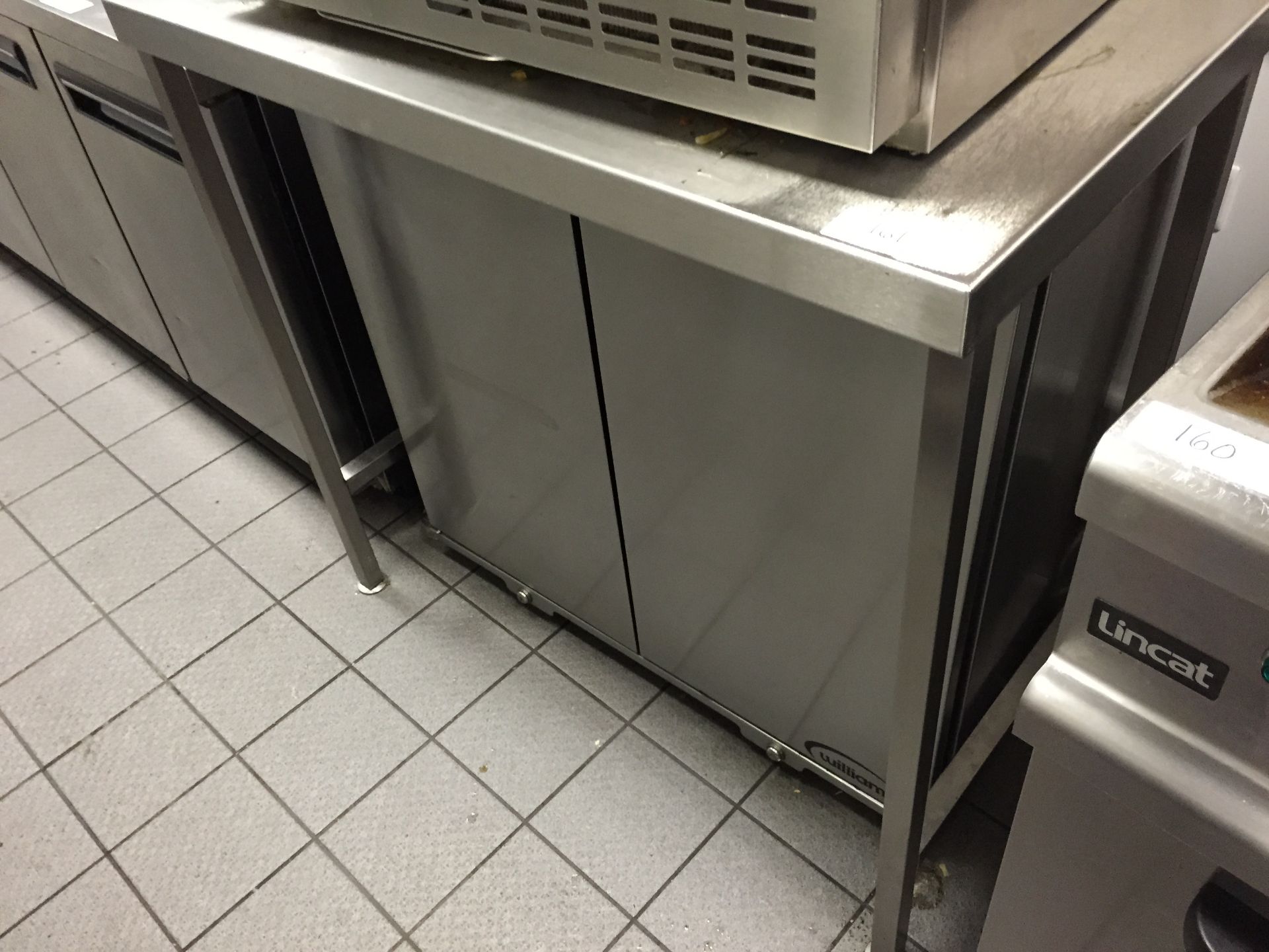 1 x Stainless Steel Commercial Prep Bench - H97 x W98 x D55 cms - CL200 - Ref 161 - Location: