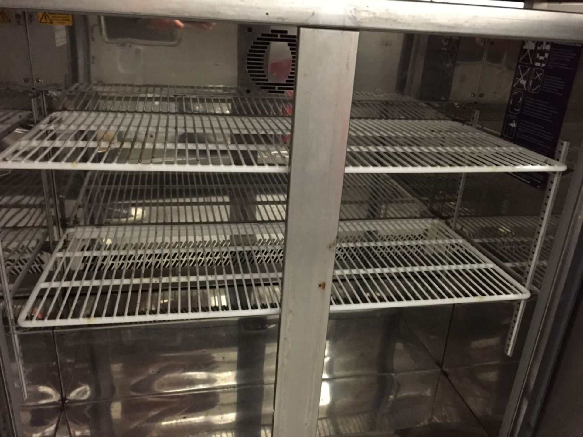 1 x Williams Two Door Commercial Stainless Steel Chiller - Model BC2 SS R1 - 240v -H89 x W89 x D51 - Image 4 of 5