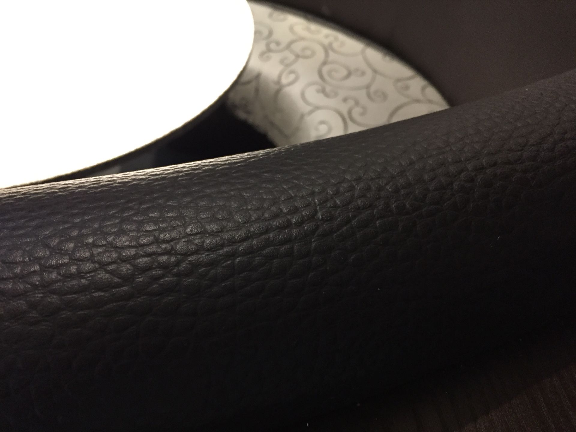 Section of Banquet Seating Featuring 2 High Back Brown Faux Leather Seating Booths With Fabric - Image 2 of 3