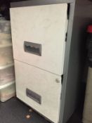 1 x 2 Drawer Metal Filing Cabinet - ref 306 - CL200 - Location: Somerset BA16