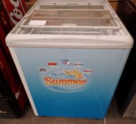 1 x Taste The Summer Ice Cream Freezer - Model AHT RIO H 68G - 147 Litre - 68cm x 65cm x 88cm -