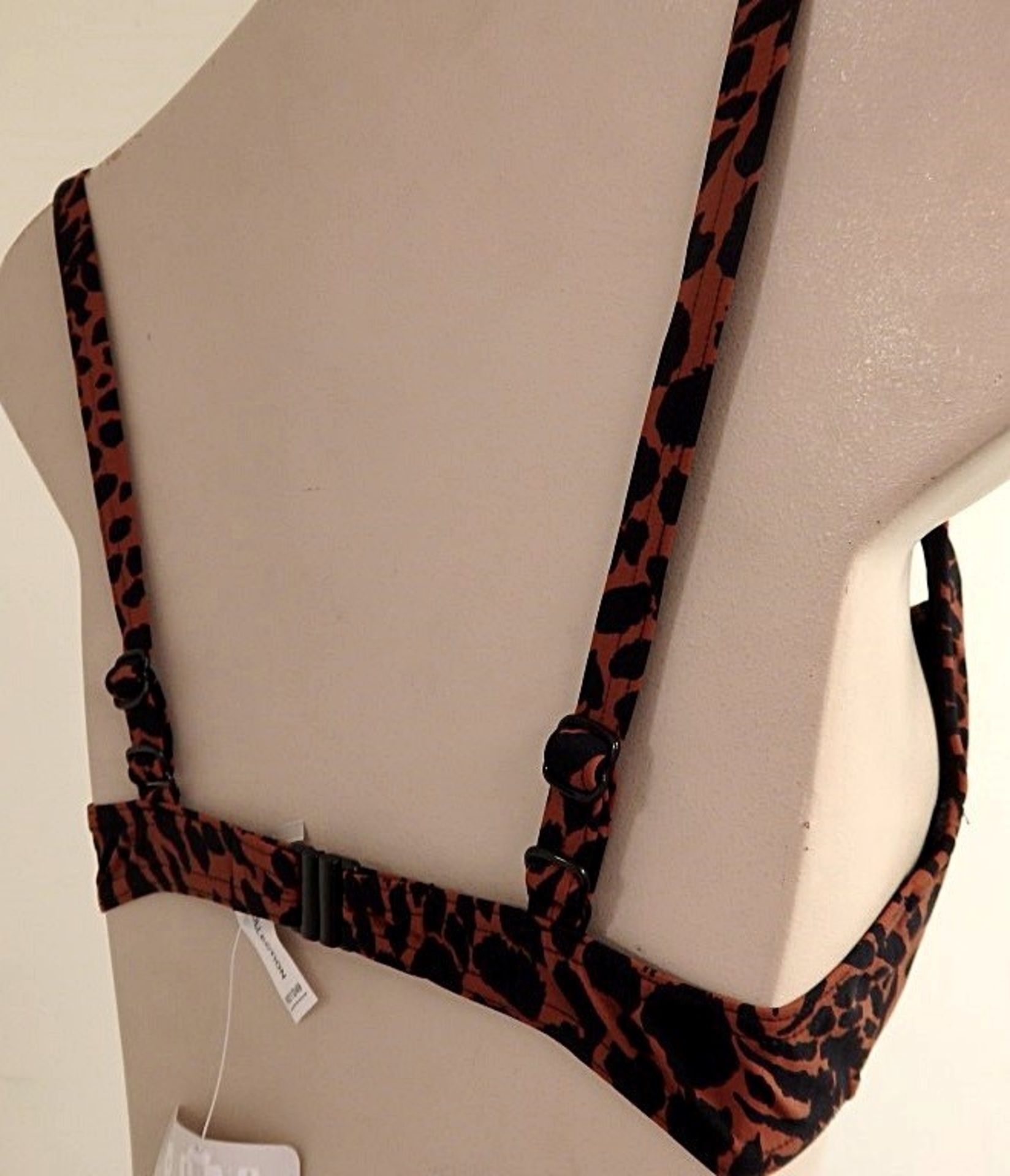 1 x Rasurel - Black/Tan Leopard and Stripe - Bahia Bikini - R21249 - Size 2C - UK 32 - Fr 85 - EU/ - Image 7 of 9