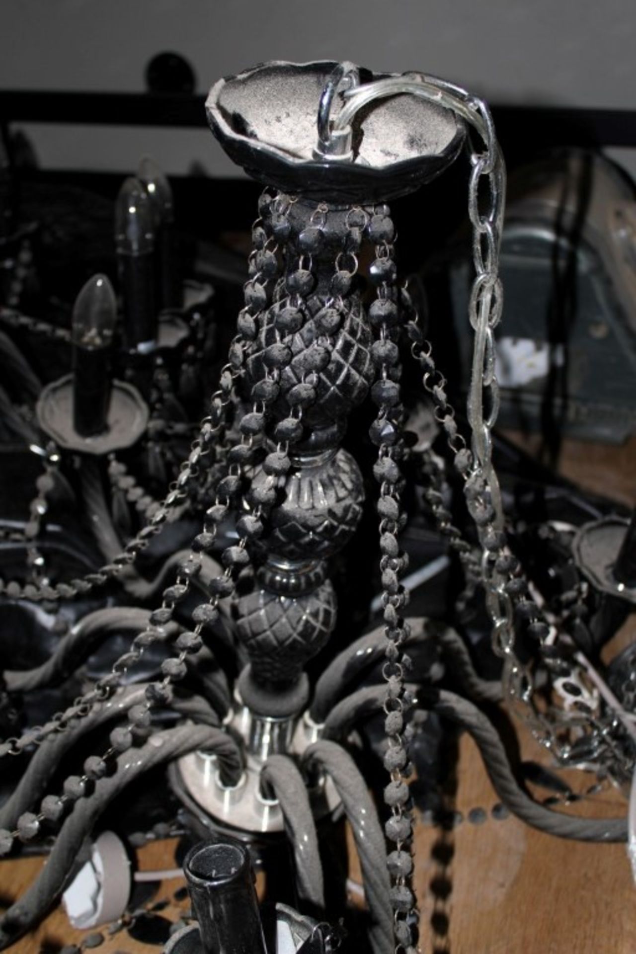 Set of THREE Matching CHANDALIERS Black Gothic Design - CL090 - Ref FBA BL133 - Location: - Image 5 of 8