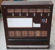 1 x Mechanical Cigarette Vending Machine - Coin-operated With Dark Oak Finish - Wall Mounted - Pre-