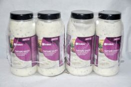 9 x Catering Tubs of "Brakes" Tartare Sauce and Yoghurt Mint Dressing - 2.2 Litres Each - Best