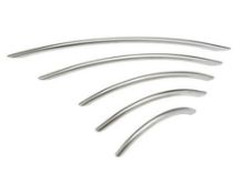 100 x BOW Handle Kitchen Door Handles By Crestwood - 320mm - New Stock - Brushed Nickel Finish -