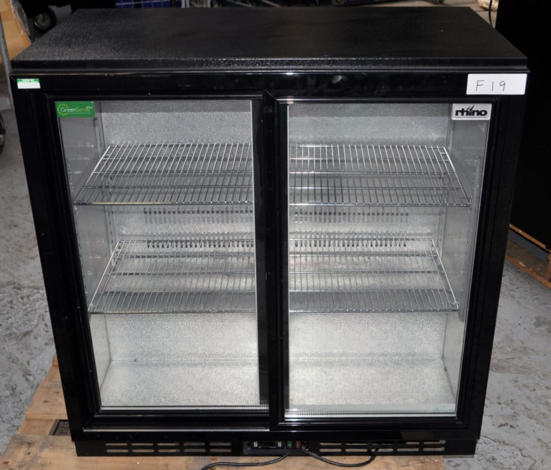 1 x Rhino Monaco 900S Double Sliding Door Bottle Cooler - Ideal For Pubs, Club or Restaurants - 240V