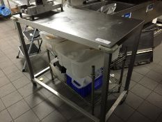 1 x Stainless Steel Prep Trolly - Contents NOT Included - Ref 260 - 108cm x 57cm x height 92.5 cms -