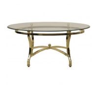 1 x Mark Webster Hurlingham Coffee Table - Occasional Furniture - Solid Metal Frame Finished in Gold