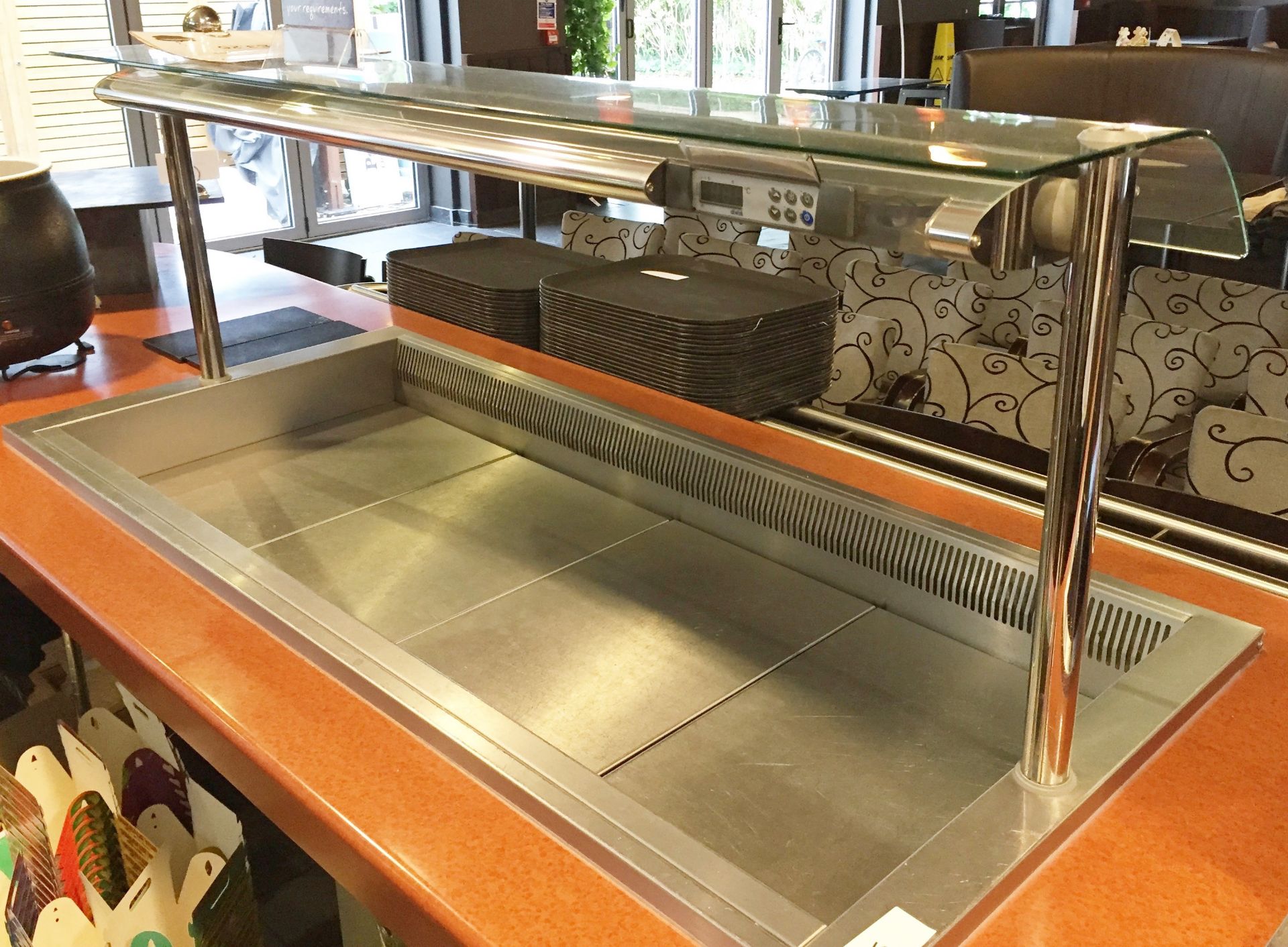 2 x CED Designline Self Serve Chilled Deli and Pattiserie Display With Chiller and Overhead Lamp - Image 2 of 7