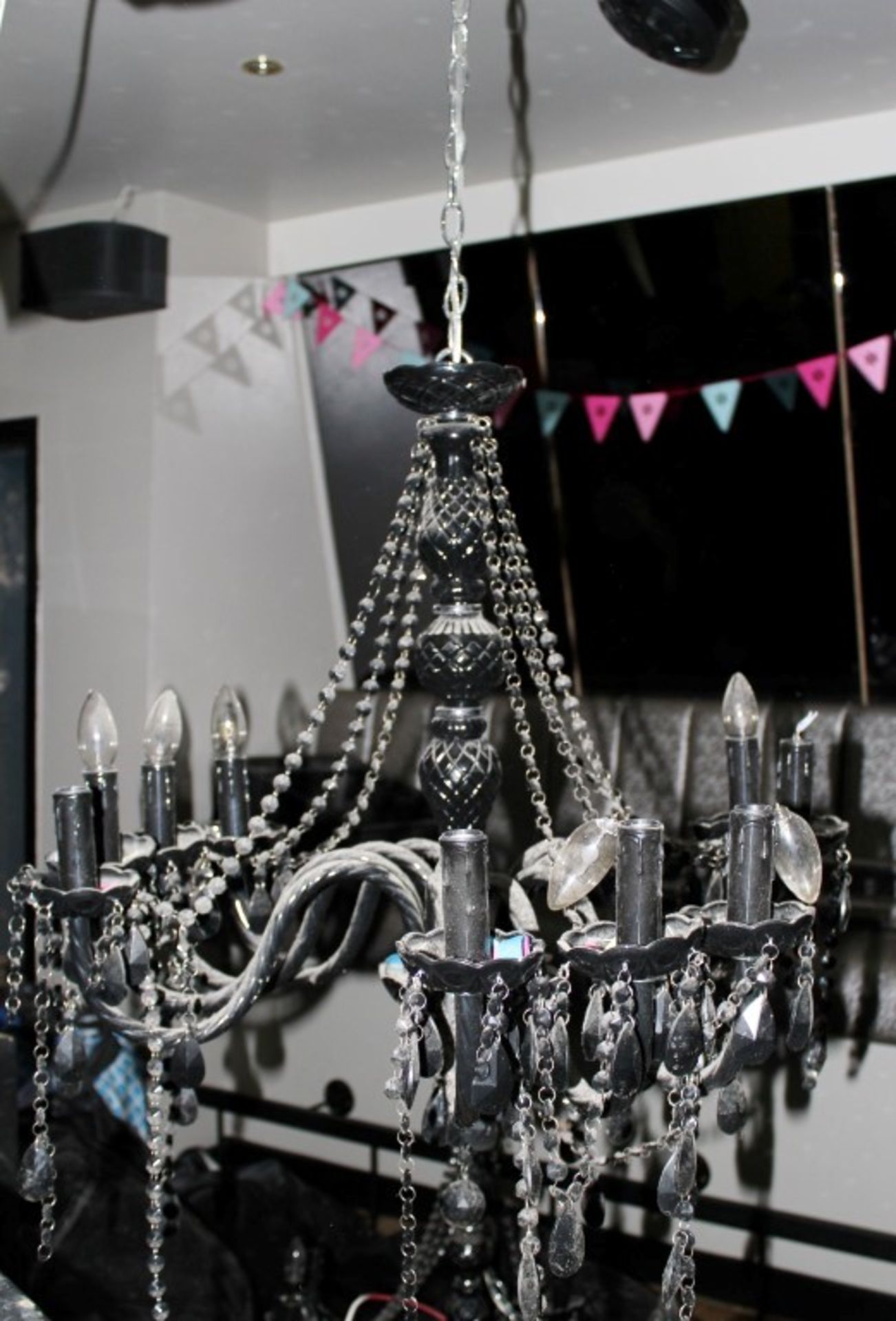 Set of THREE Matching CHANDALIERS Black Gothic Design - CL090 - Ref FBA BL133 - Location: - Image 7 of 8