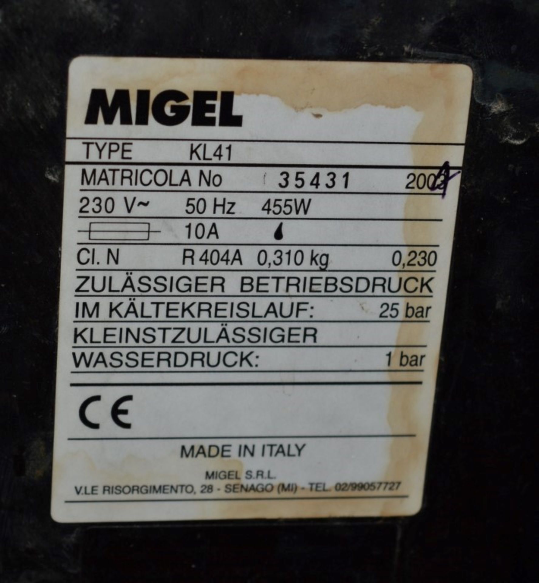 1 x Migel KL41 Ice Maker Machine - Stainless Steel Finish - For Commercial User - 50kg Capacity - - Image 5 of 6