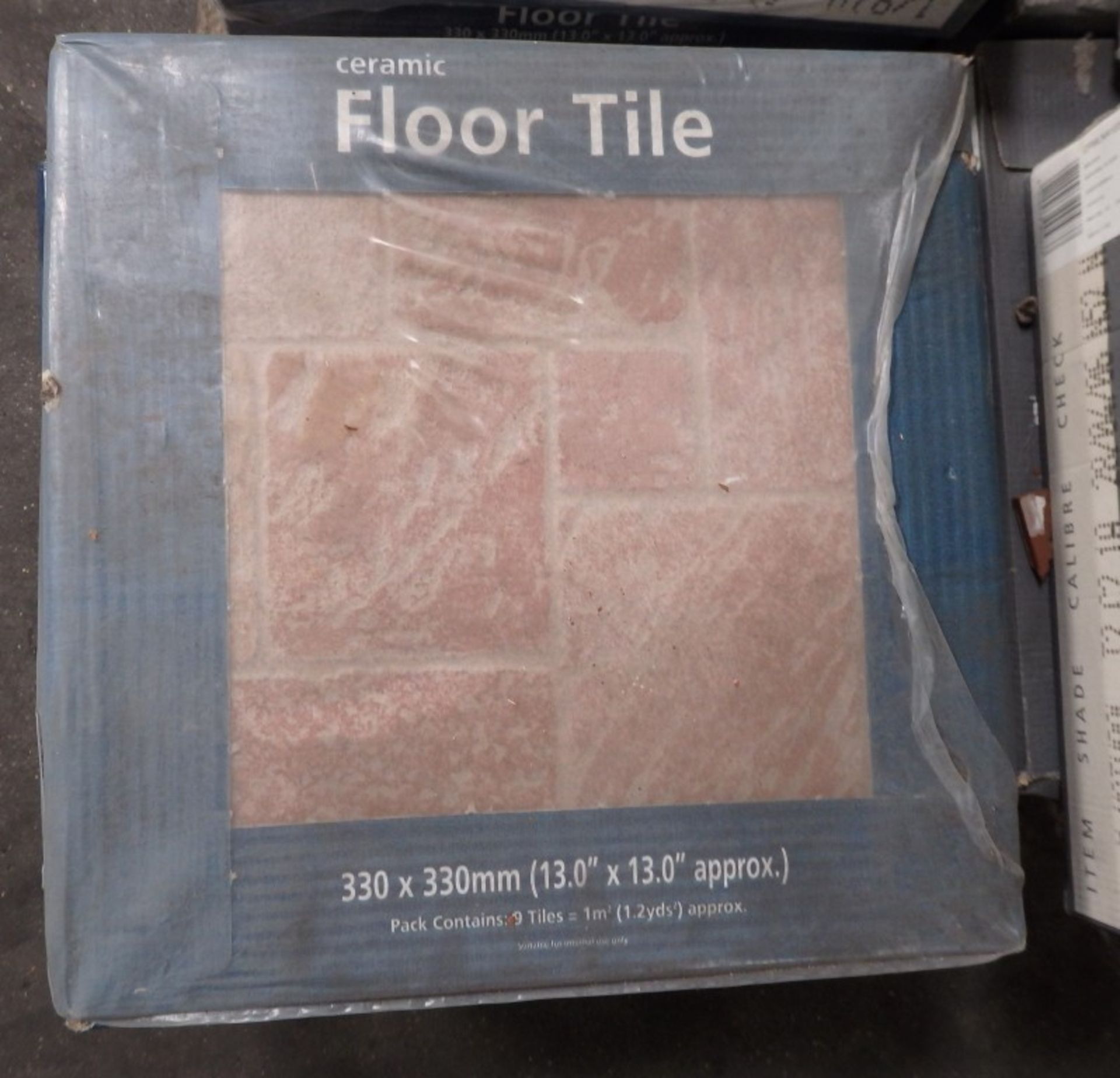 Approx 35 Boxes of Ceramic Floor Tiles - 330x330mm Floor Tiles - Each Pack Contains 9 Tiles - Ref