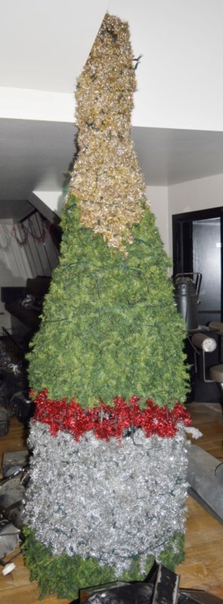 1 x Giant WINE BOTTLE Shaped CHRISTMAS TREE - Stands Approx 9ft Tall - 80cm Diameter - HUGE SIZE -