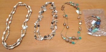 62 (approx) x Pieces Of Assorted Beaded Jewellery - Great Mix Of Styles - New Mostly In Bags -