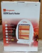 2 x Kingavon 800w Quartz Heaters - Don’t Be Cold This Winter - Instant Heat, Tip Over Safety Switch,