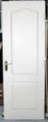 1 x Solid Wood Interior Fire Door - In Good Condition, Complete With Brass Handles and Hinges