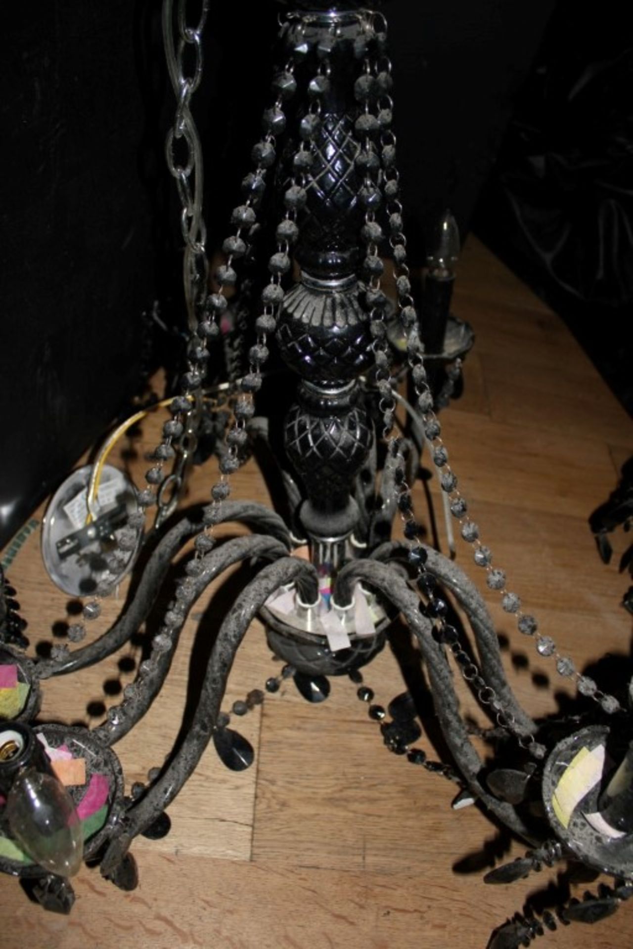 Set of THREE Matching CHANDALIERS Black Gothic Design - CL090 - Ref FBA BL133 - Location: - Image 4 of 8