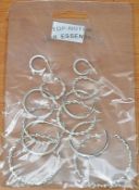 Approx 500 x Packs Of Assorted Silver Coloured Ear Rings - Costume Jewellery - New, Bached And