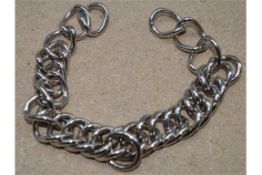 50 x Double Link Stainless Steel Curb Chains - Equestian Stock - Replacement Curb Chains For Horse