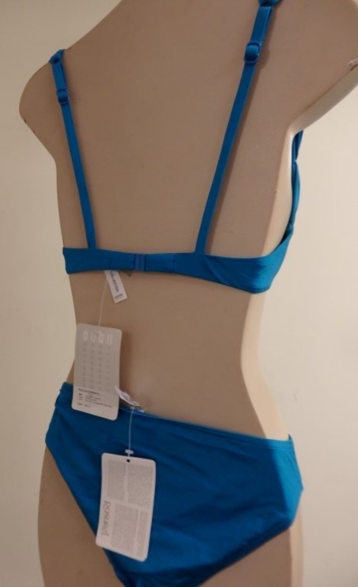 1 x Rasurel - Turquoise/Navy trim - Sorrento Push up Bikini - R20345 - Size 2C - UK 32 - Fr 85 - - Image 5 of 6