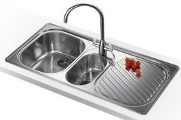 1 x Stainless Steel FRANKE Compact Nova CNX 651 Kitchen Sink Basin - 1.5 Bowl - Right Hand - New and