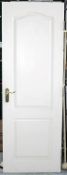 1 x Solid Wood Interior Fire Door - In Good Condition, Complete With Brass Handles and Hinges
