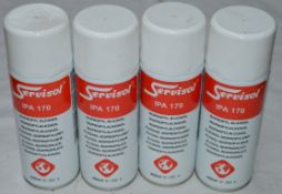 4 x Servisol IPA 170 Isopropyl Alcohol - 400ml - Electrical Cleaning Solvent - New Stock - CL011 -