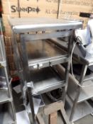 1 x Stainless Steel Catering Shelving Unit - 90cm x 60cm x height 148cm - Ref 61A -  CL057 -