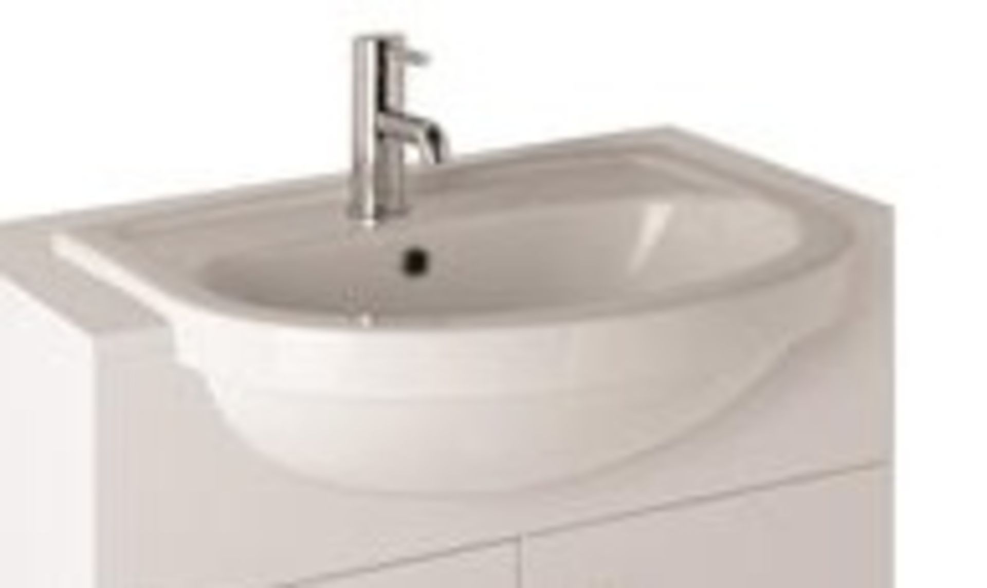 20 x Vogue Bathrooms KUDOS Single Tap Hole SEMI RECESSED SINK BASINS - 550mm Width - Brand New Boxed - Image 2 of 2