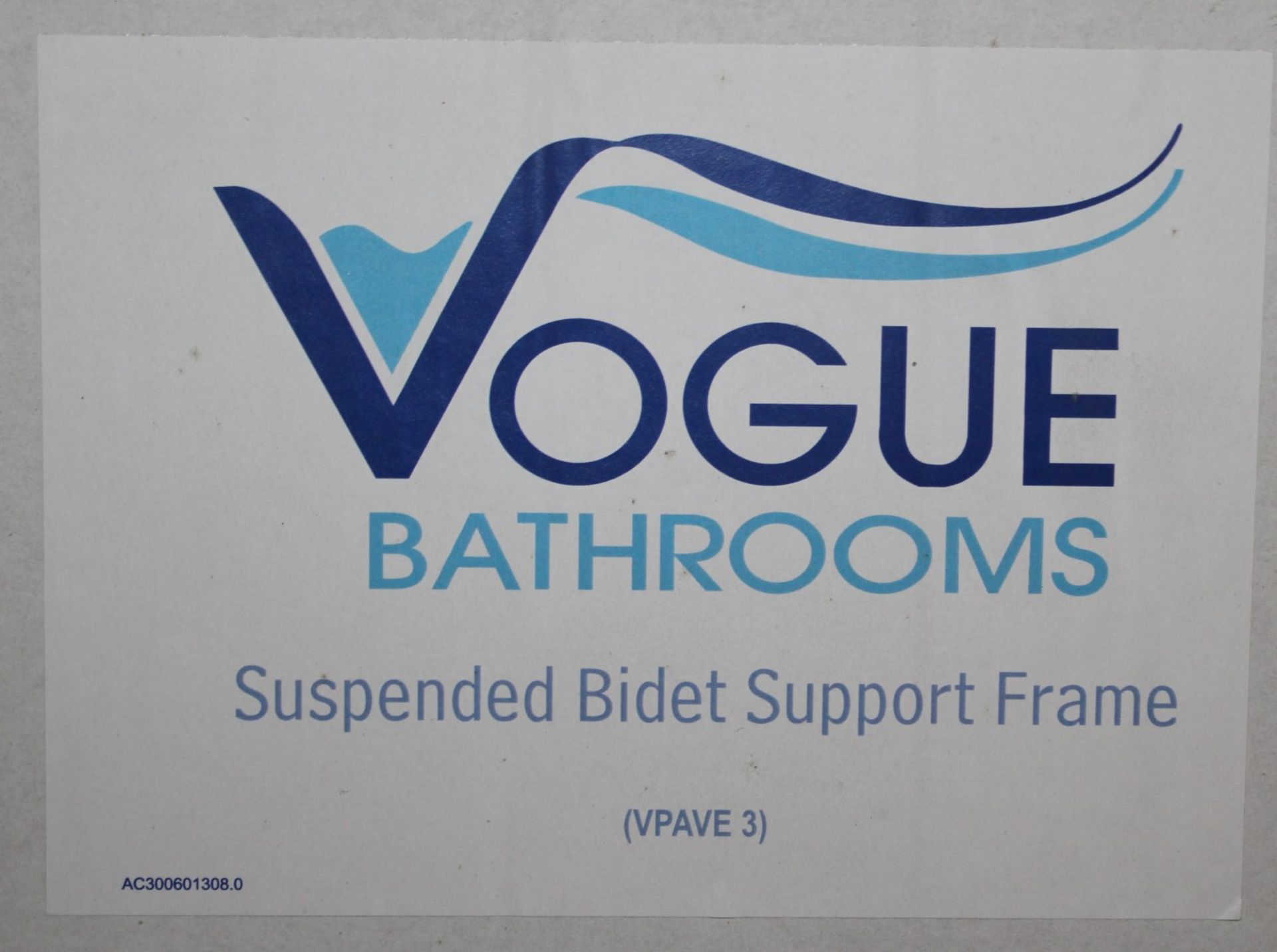 1 x Vogue Bathrooms Suspended Bidet Support Frame With Fittings - Type VPAVE3 - Brand New Boxed - Image 4 of 5