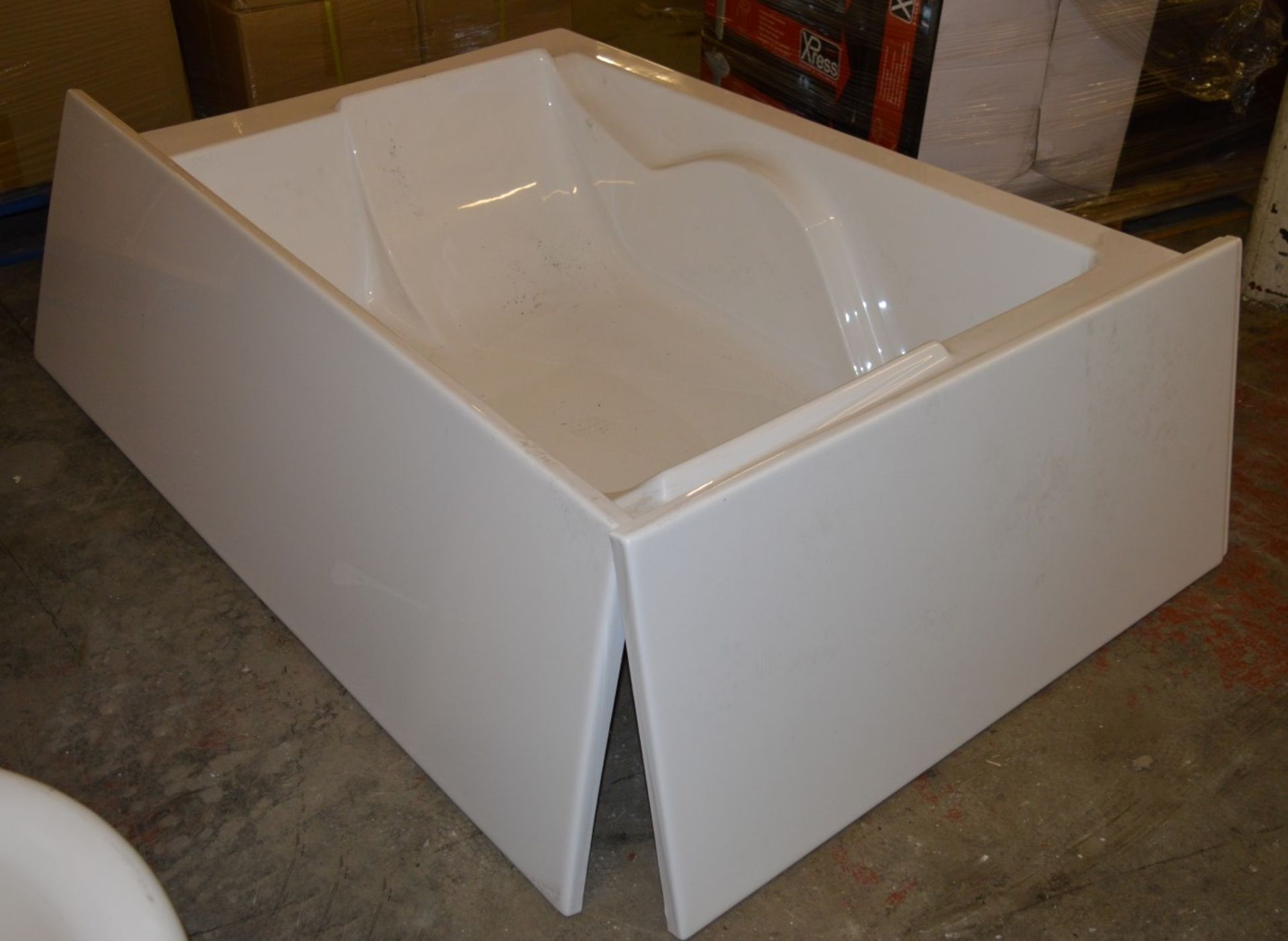 1 x Coral Designer Square Inset Luxury Large Double 2 Seater Bath - 1800x1200mm - Includes Four Side - Image 5 of 7