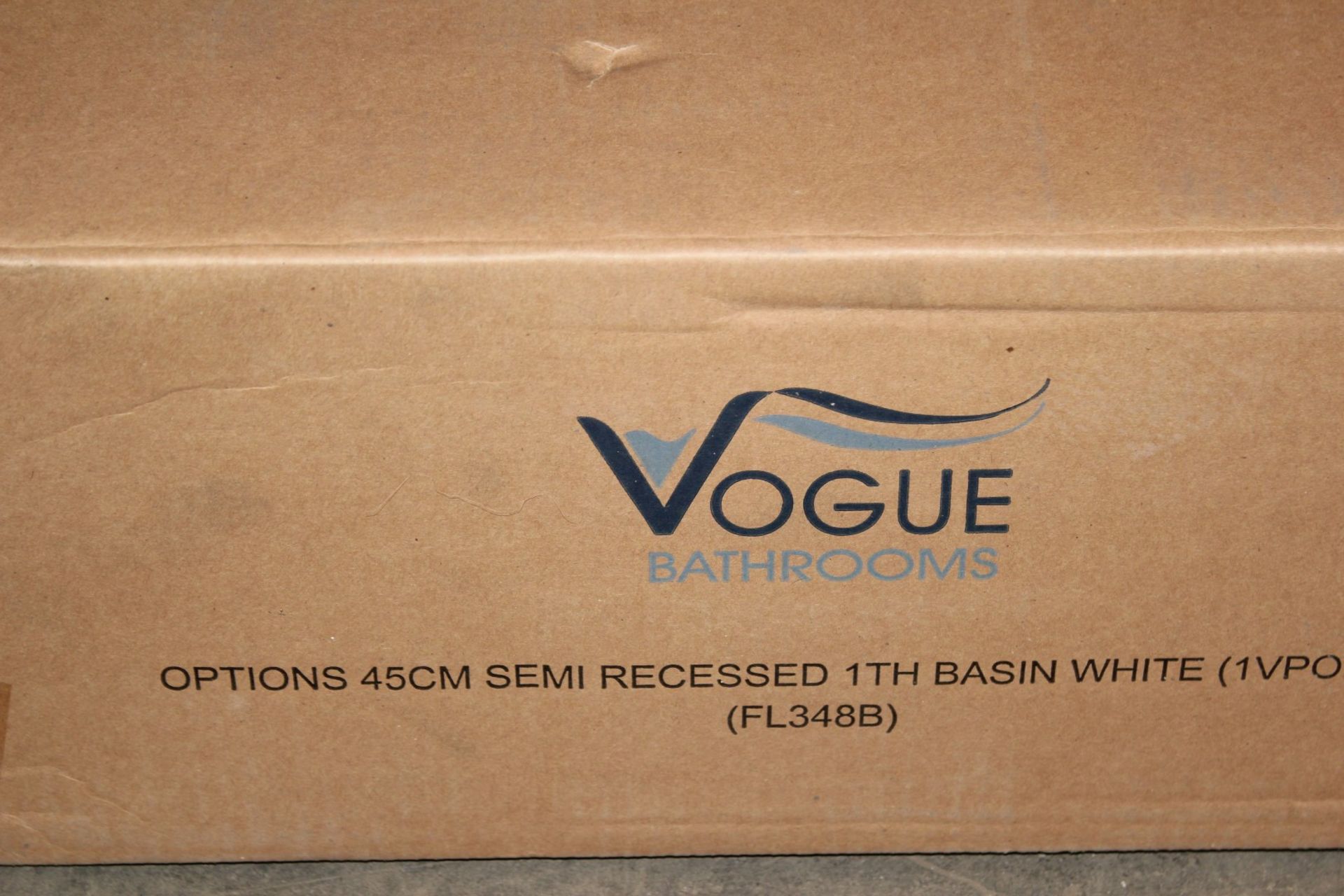 4 x Vogue Bathrooms OPTIONS Single Tap Hole SINK BASINS With Pedestals - 450mm Width - Brand New - Image 3 of 6