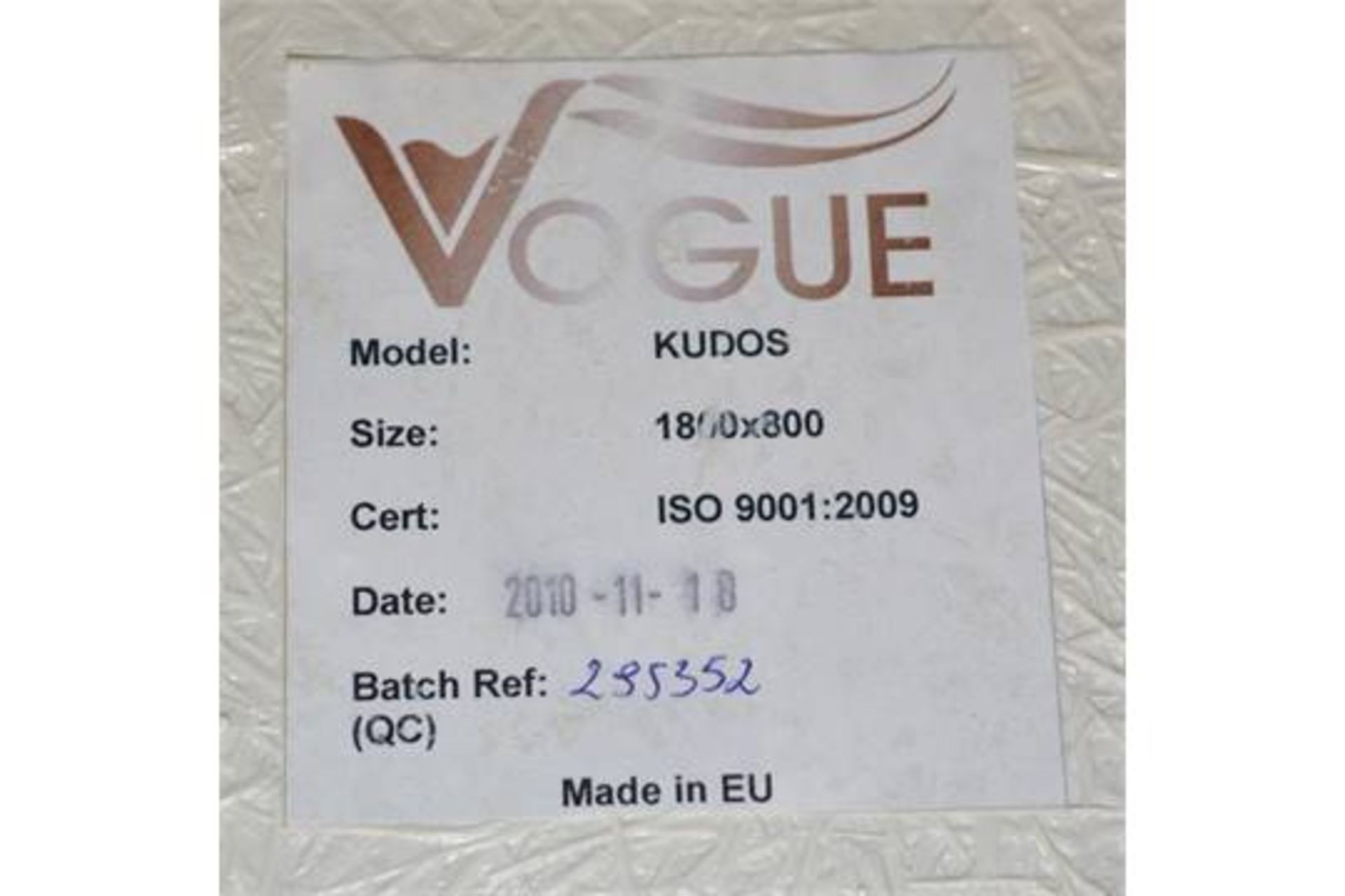 1 x Kudos Single End Inset Bath Tub - Vogue Bathrooms - 1800x800mm - Brand New Stock - Ref P6 - High - Image 3 of 4