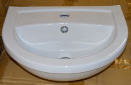 1 x Vogue Bathrooms ZOE Single Tap Hole SEMI RECESSED SINK BASIN - 520mm Width - Brand New Boxed