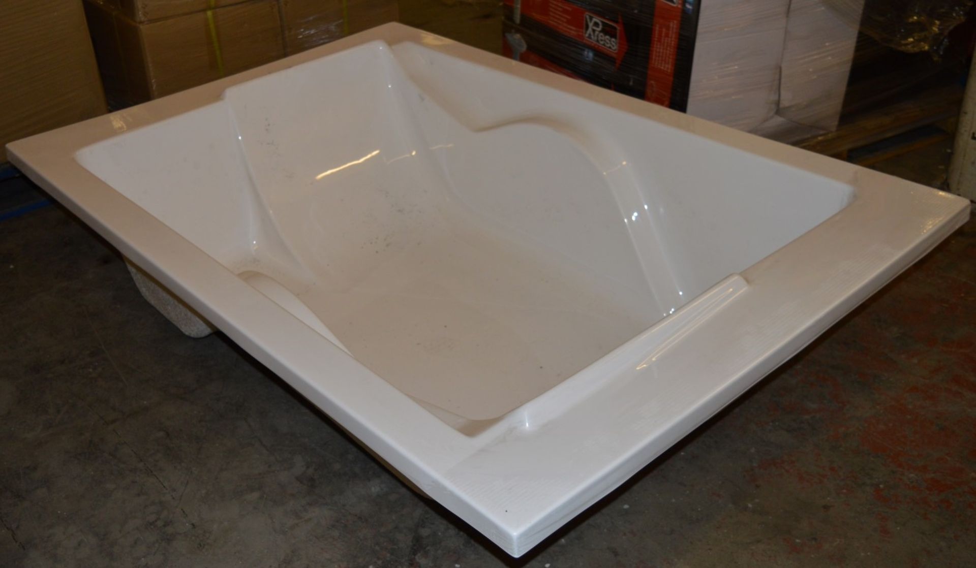 1 x Coral Designer Square Inset Luxury Large Double 2 Seater Bath - 1800x1200mm - Includes Four Side - Image 6 of 7