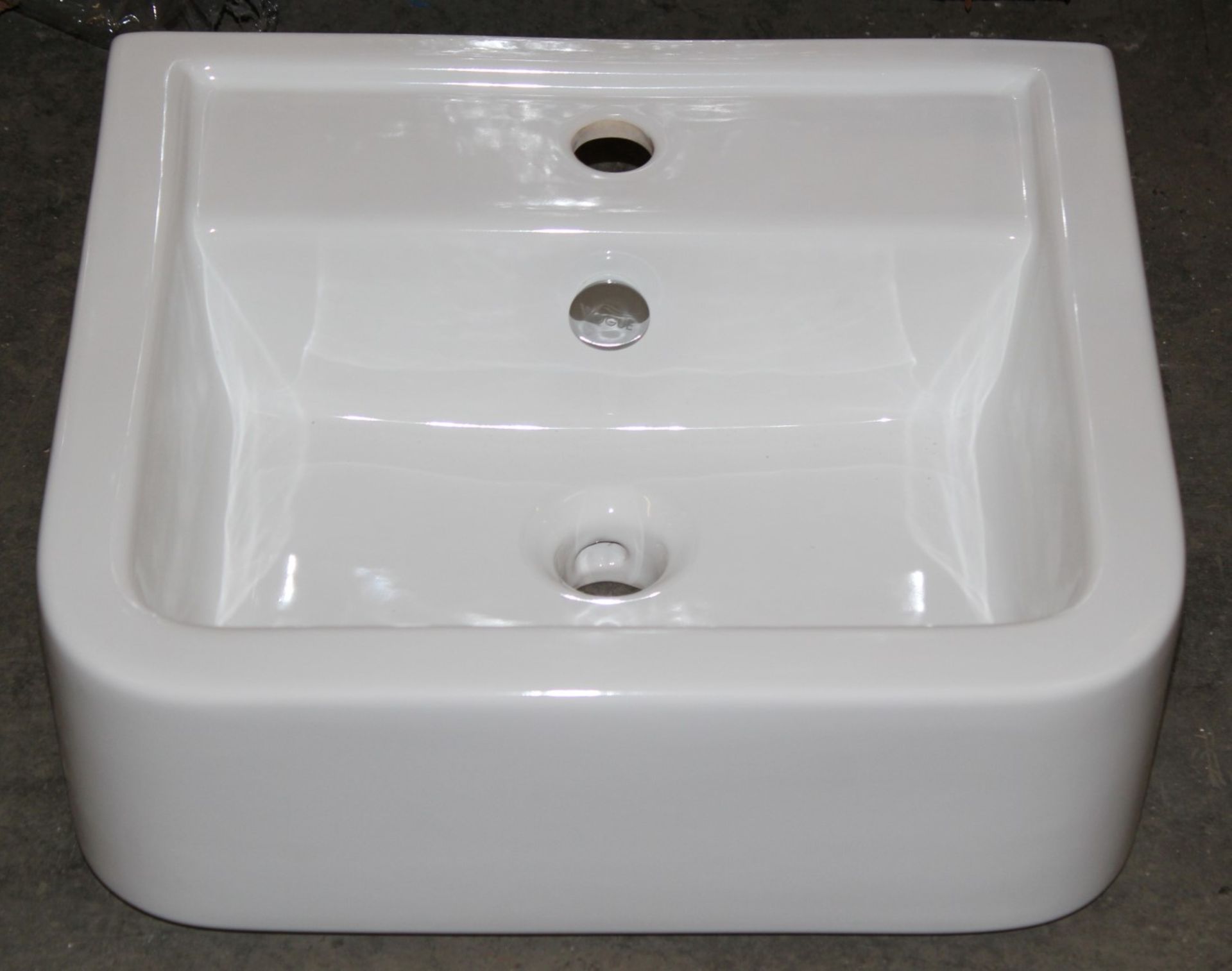 4 x Vogue Bathrooms OPTIONS Single Tap Hole SINK BASINS With Pedestals - 450mm Width - Brand New - Image 4 of 6