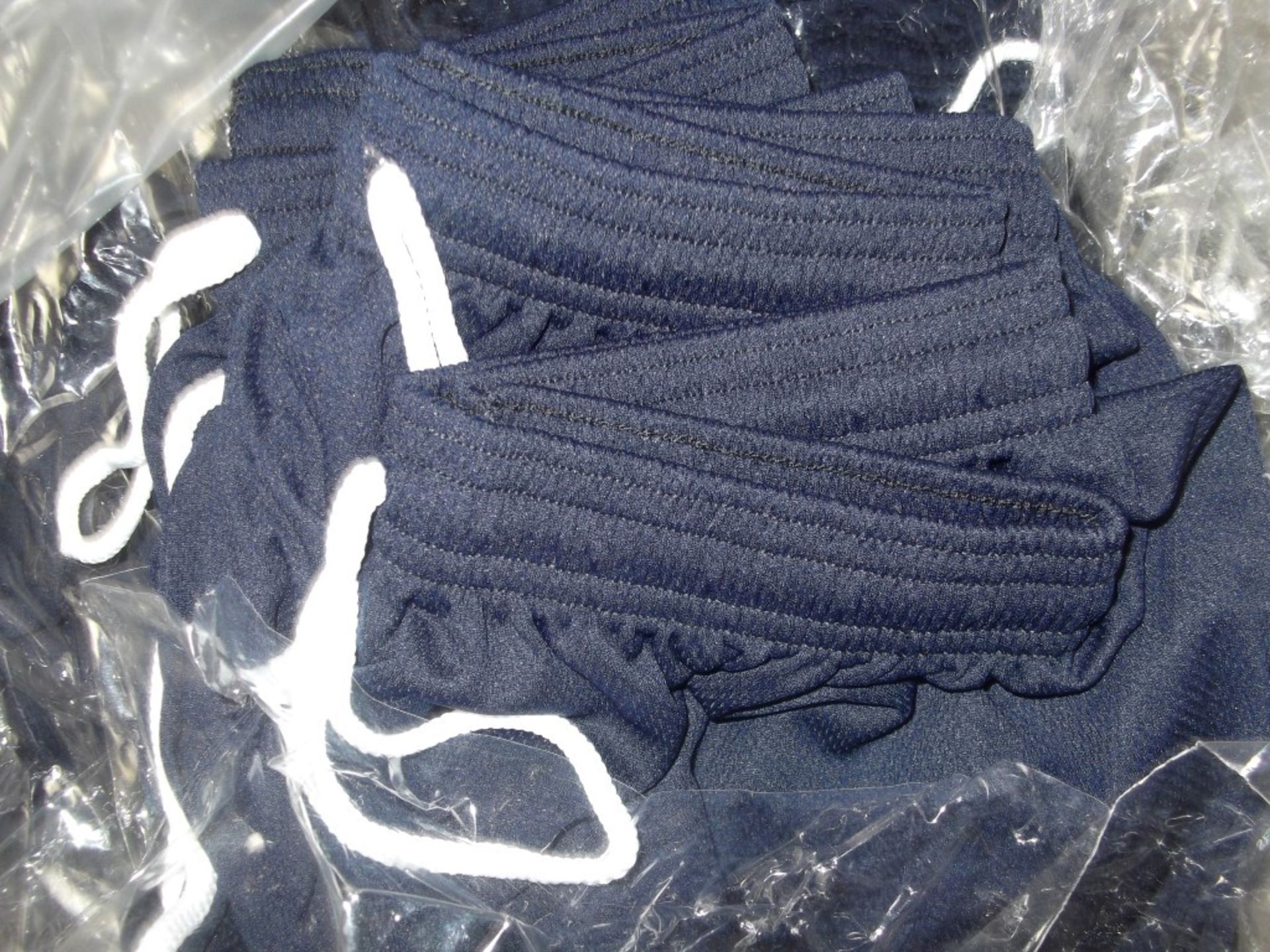 40 x Pairs Of Navy Blue Shorts - British Made - Sizes: 30 - 38 UK - New & Bagged -  CL155 - Ref: - Image 3 of 3
