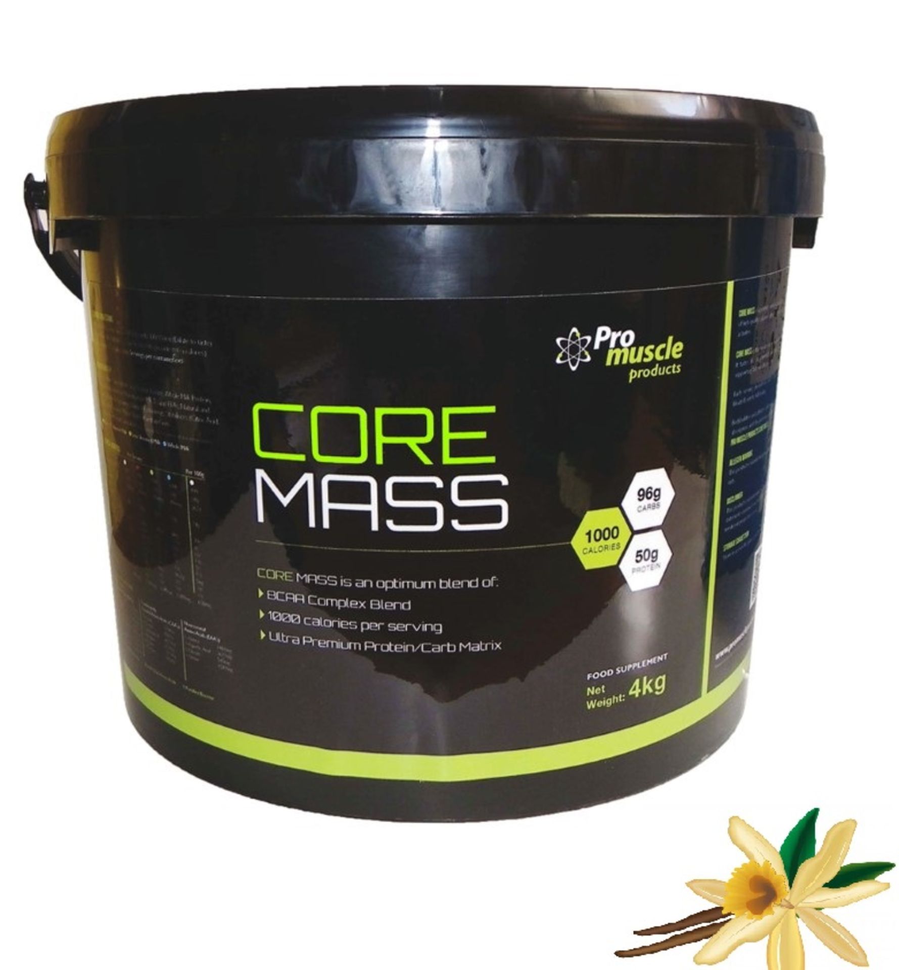1 x Pro Muscle CORE MASS GAINER Food Supplement (4KG) - Flavour: Vanilla - New Sealed Stock - Best