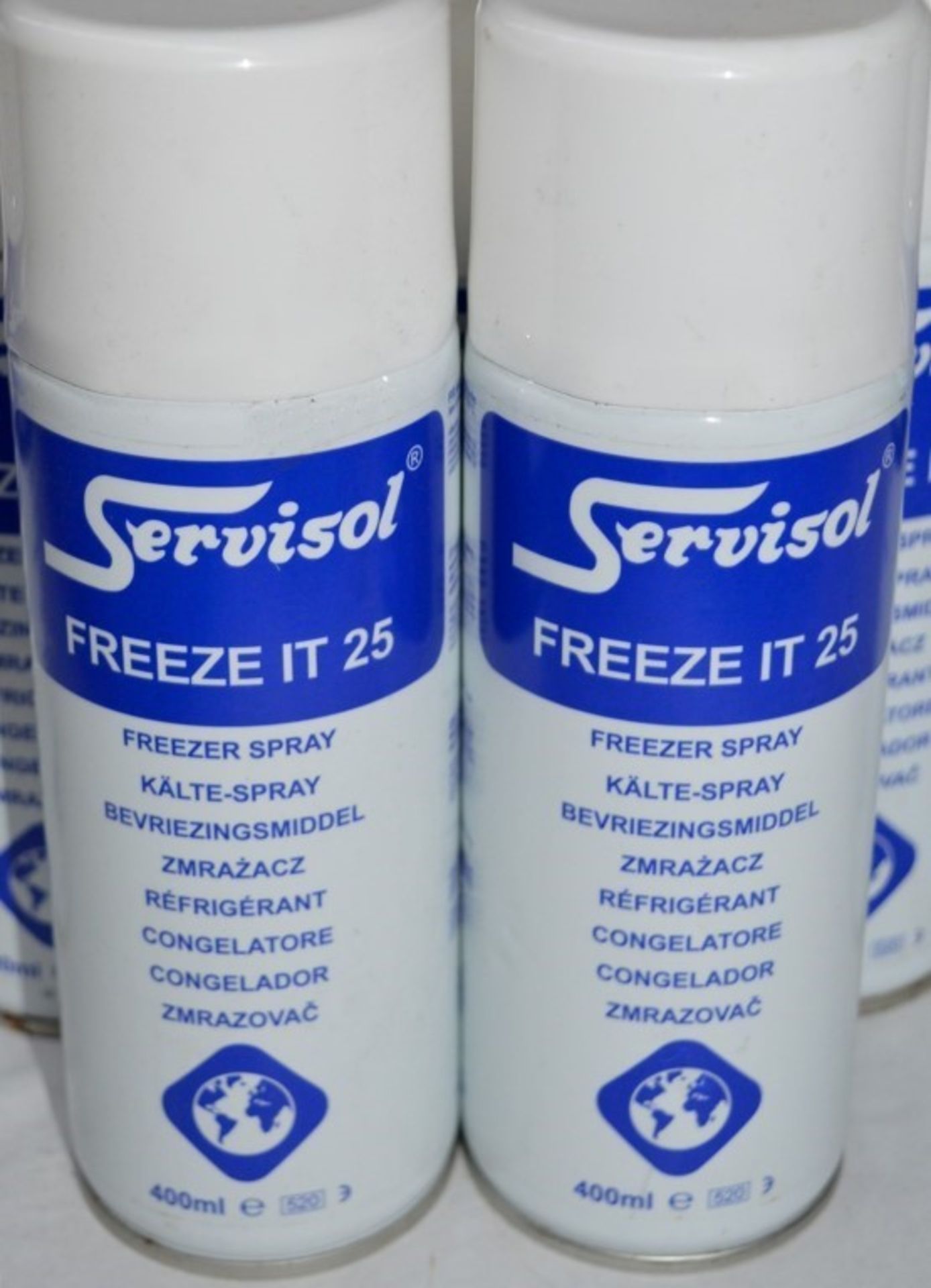 6 x Servisol Freeze IT 25 - 400ml - To Assist Location Faults in Transistors, Resistors,