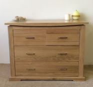 1 x Matlock Solid Oak 2 Over 2 Chest of Drawers - MADE FROM 100% AMERICAN SOLID OAK - CL112 - New,